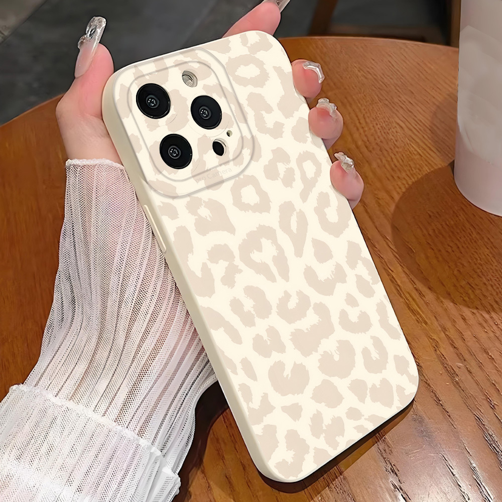 TEMU Handyhülle - Eine stilvolle und minimalistische Handyhülle mit Leopardenmuster, geeignet für Damen und Herren, mit vollständigem Objektivschutz