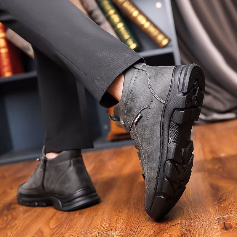 mens winter boots slip resistant anti kick all terrain traction eva sole like upper adjustable closure cushioned insole for outdoor casual everyday black boots for men slipresistant shoes sleek breathable interior Product details 11