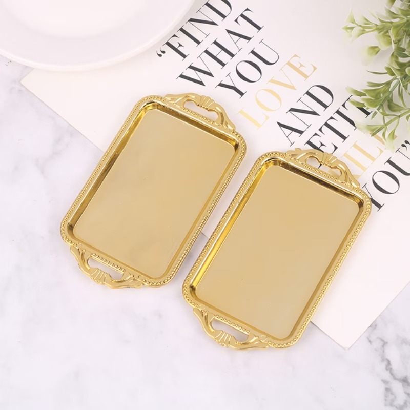 TEMU 24pcs Mini Plastic Jewelry Trays, Rectangular Desktop Display Tray, For Earrings Rings Necklaces, For Salon & Retail Store, Jewelry Trays