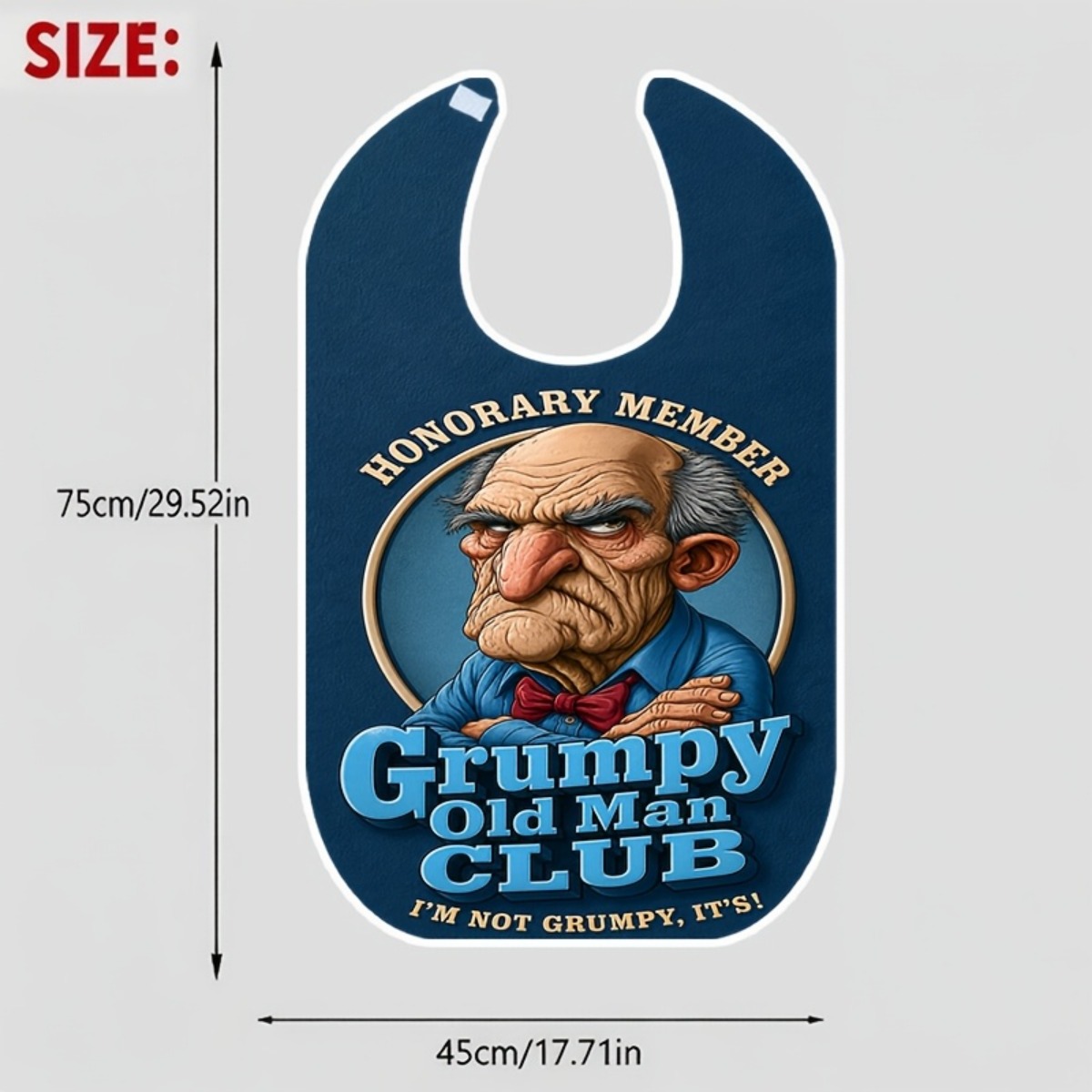 TEMU 1pc 2d Flat Humor 1pc 2d Flat Printing Bibs Fashionable Adult And Elderly Crumb Catcher For Men And Women, Tableware Elements, Fun Pattern,