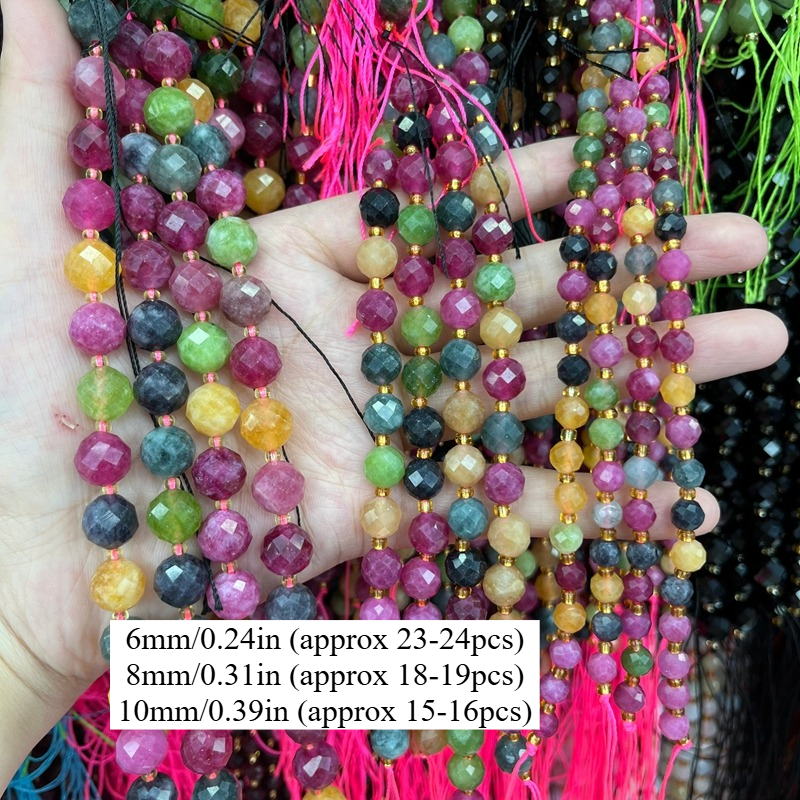 TEMU 6/8/10mm - Sizes, Beads Natural Stone, Ideal For Jewelry Making, Versatile Necklace, Bracelet & Earring Additions