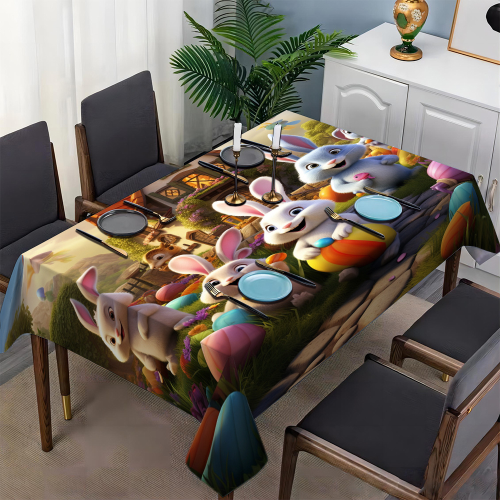 

Easter & Egg Tablecloth - Stain & Oil , , For Decor & Dining