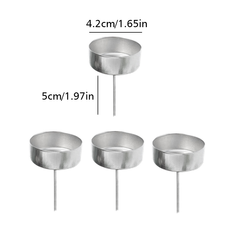 4pcs Iron Candle Cups For Christmas Decorations, Festive Atmosphere Holiday Accessories