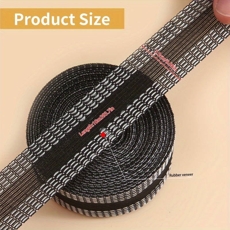 E-shop 10-Meter (ca. 32,8 Fuß) Heißklebeband, schwarzes langlebiges selbstklebendes Stoffband, Bügel- Nähzubehör, Kleidungs- Hosenkantenreparatur,