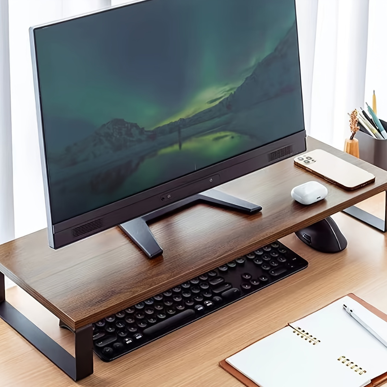 

Iron Stand For Desk - Computer And Laptop Organizer For Dorm And Use (15.75 )