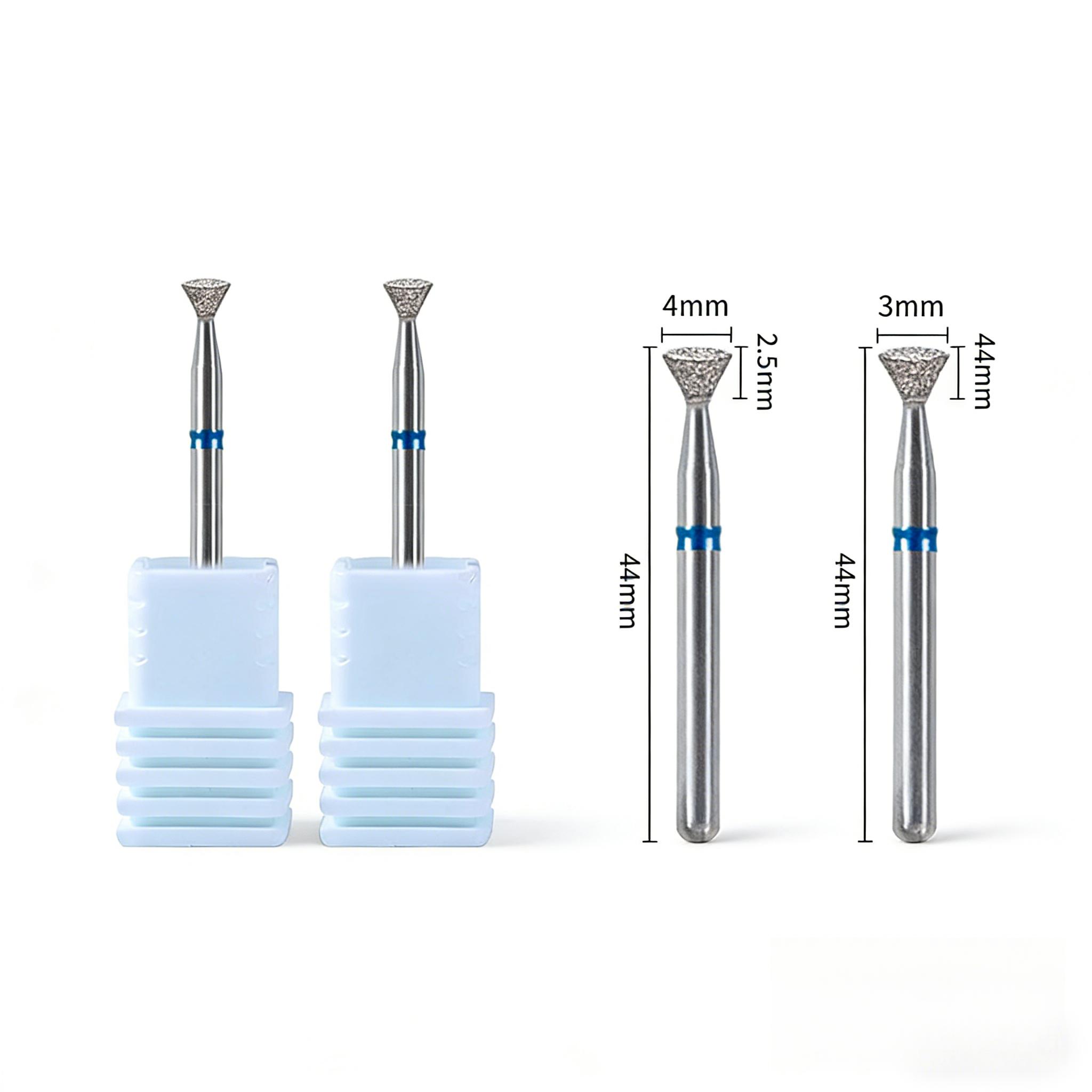TEMU 2-pack Professional Nail Drill Bits Suitable For Electric Drills - Medium Grit Straight Tip Drill Bits For Gel Polish Removal, Manicure/pedicure
