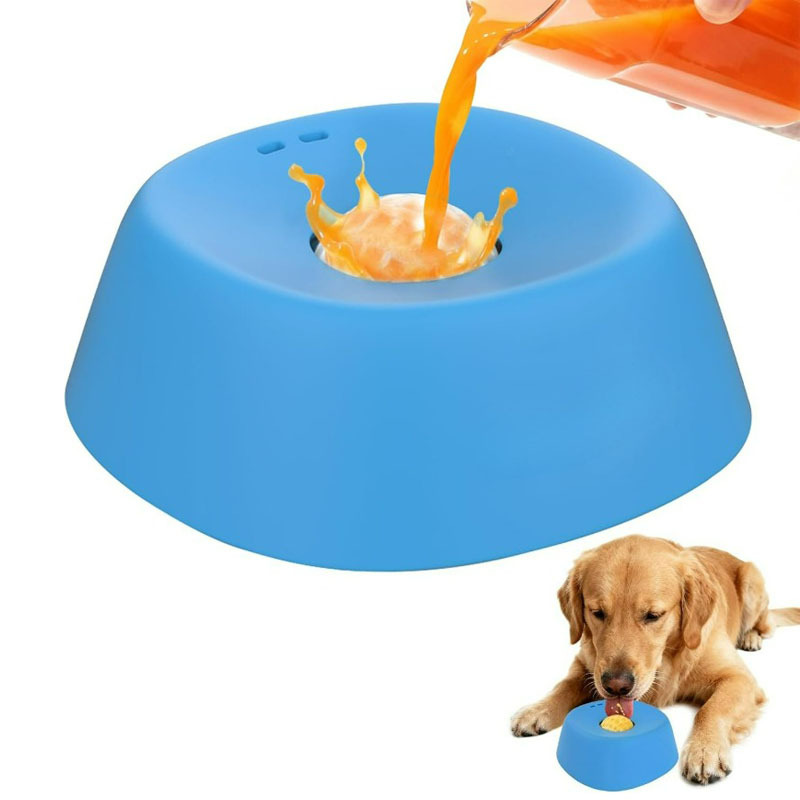 TEMU Slow Feeder Dog Bowl, Liquid Treat Bowl, Non-slip Entertainment Ball, Bone Lick Bowl, 3/4 Cup Yogurt Puppy Lick Toy, Suitable For Large, Medium, And Small Dogs