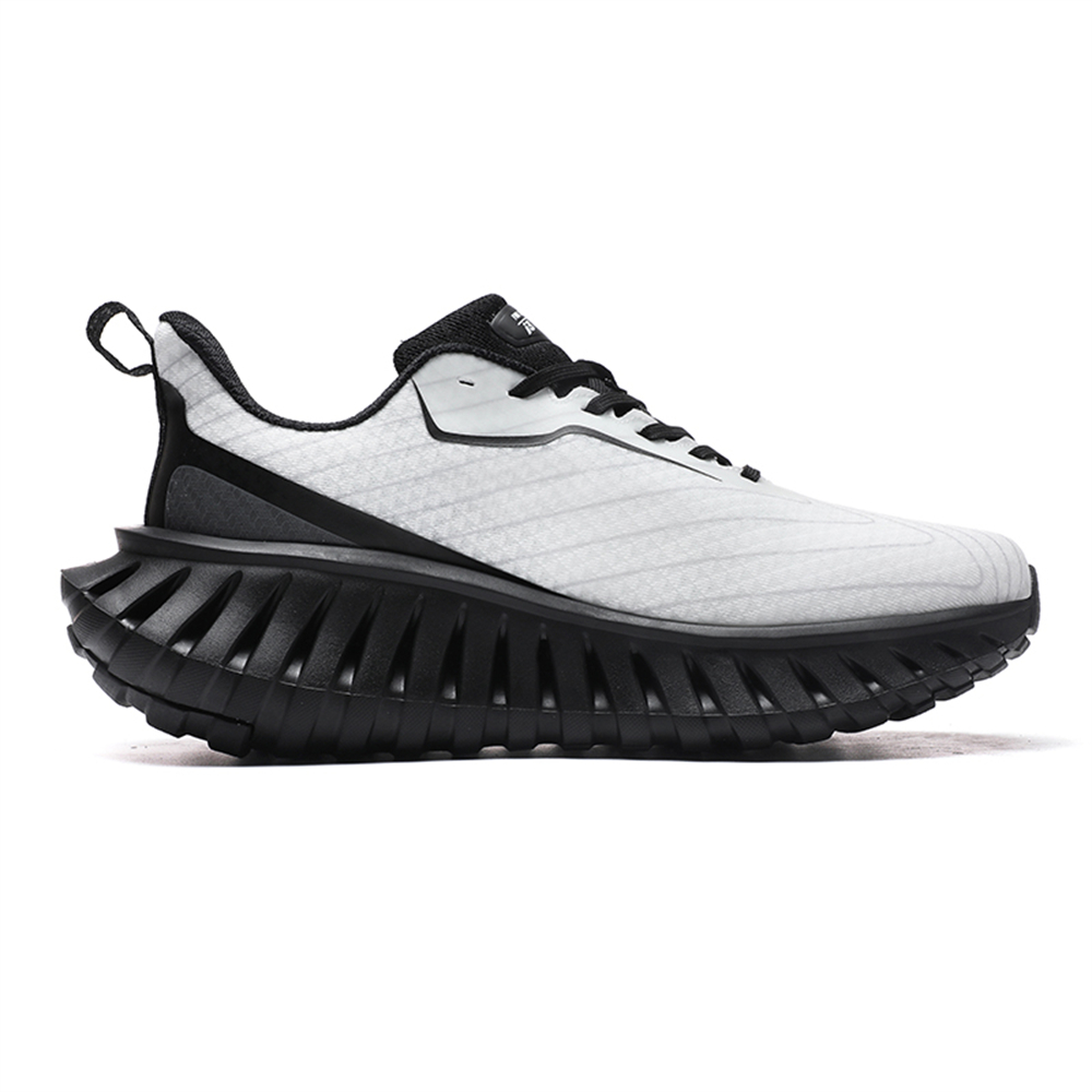 Carbon Plate Technology - Men's Road Running Shoes, Thick-Soled Casual Sneakers for Men, Comfortable and Breathable Fabric Upper, Cushioning and Shock-Absorbing MD Midsole, Slip-Resistant and Wear-Resistant Rubber Outsole, Low-Top Lace-Up Closure
