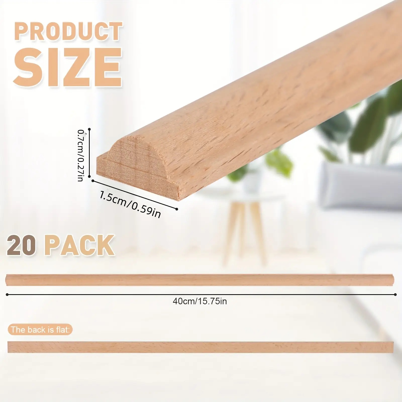 3d Decorative Wood Strips, Cute Border Pieces, Suitable For Home Wall Cabinets And Bookshelves