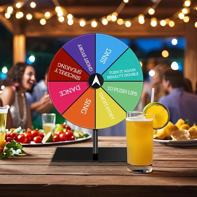 

Acrylic Rainbow Spin-to- Wheel, No Power Needed, Ideal For Weddings, Birthdays, Bachelor Parties, Graduations, Bar/ Bat Mitzvahs - Personalizable Dry Erase For Guest Entertainment