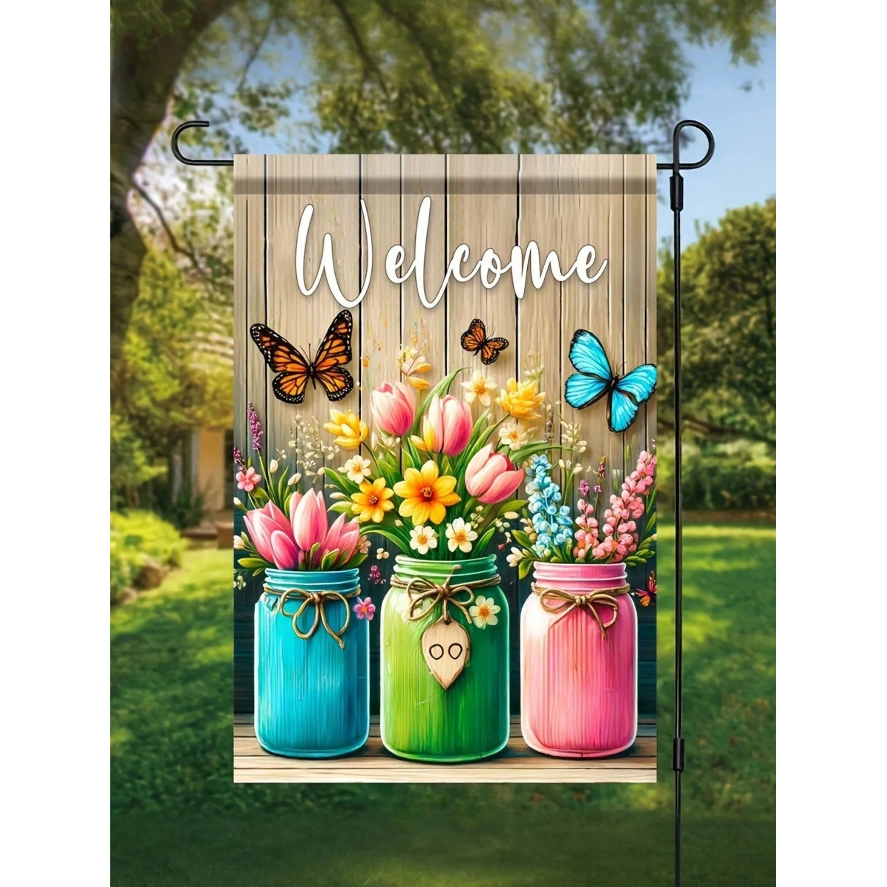 TEMU Easter Garden Flag 12x18 Inch, Outdoor Decoration, Easter Decoration, Spring Decoration, Holiday Party Decoration, Outdoor Easter Decoration