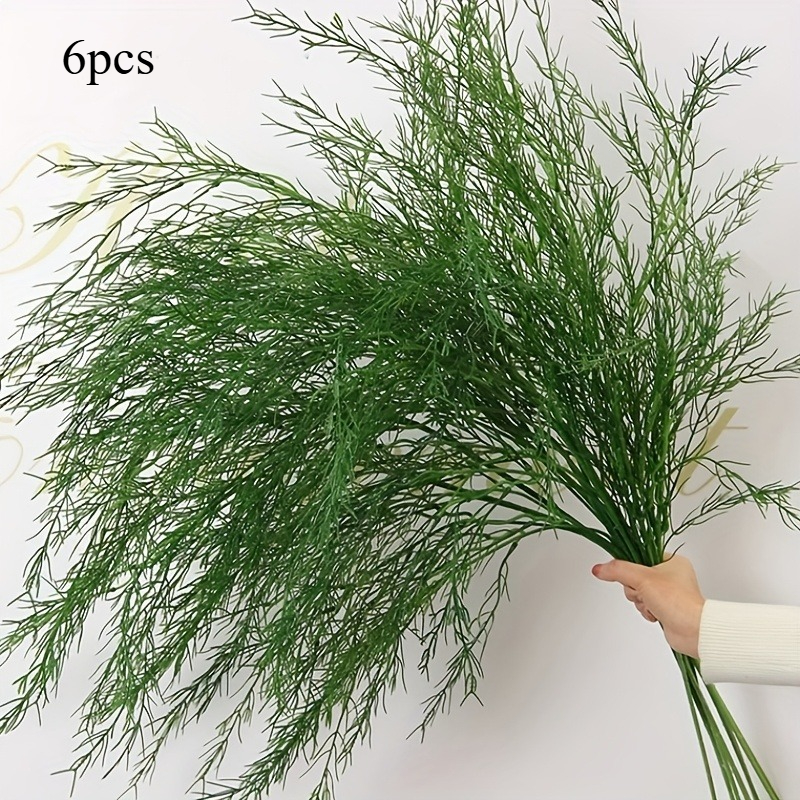 6pcs Artificial Long Branch Willow And Pampas Grass, Very Suitable For Floral Backgrounds For Forest-themed Weddings, Enhancing Landscape Aesthetics, And Providing For Shops And Homes