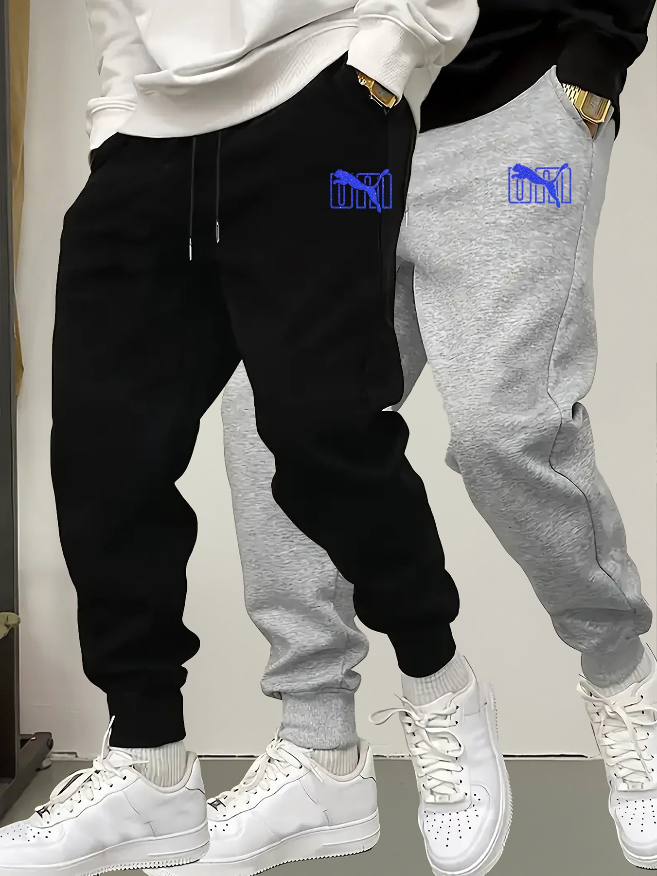 Men'S 2pcs Track Pants - Low to High Price, Machine Washable Regular Fit Jogger Pants with Pockets for Gym Running, Outdoor Training & Hiking, Autumn/Winter Sports, Jogging Pants, Hiking Apparel, Sporty Design, Durable Fabric