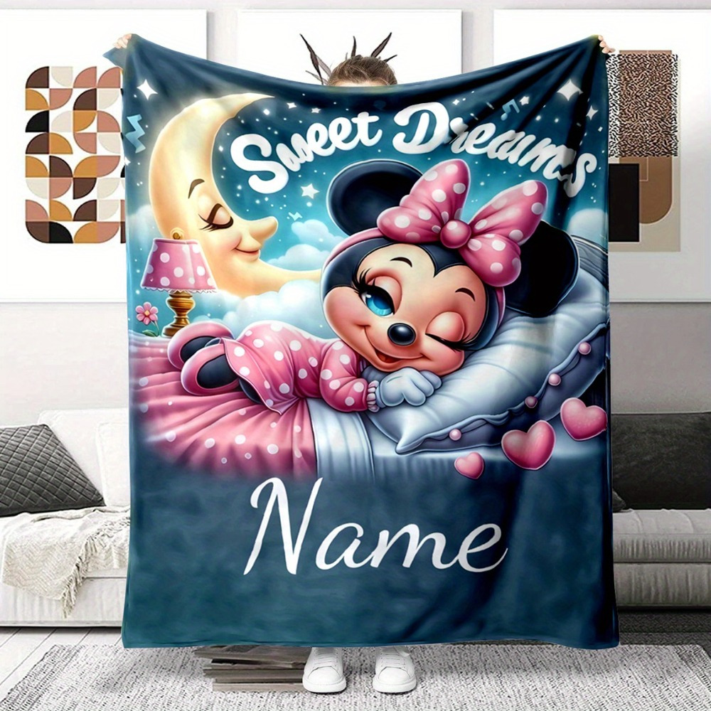 

Ume 1pc Customizable Blanket Personalized , And , , - Use, Non-waterproof, For Home & , Christmas