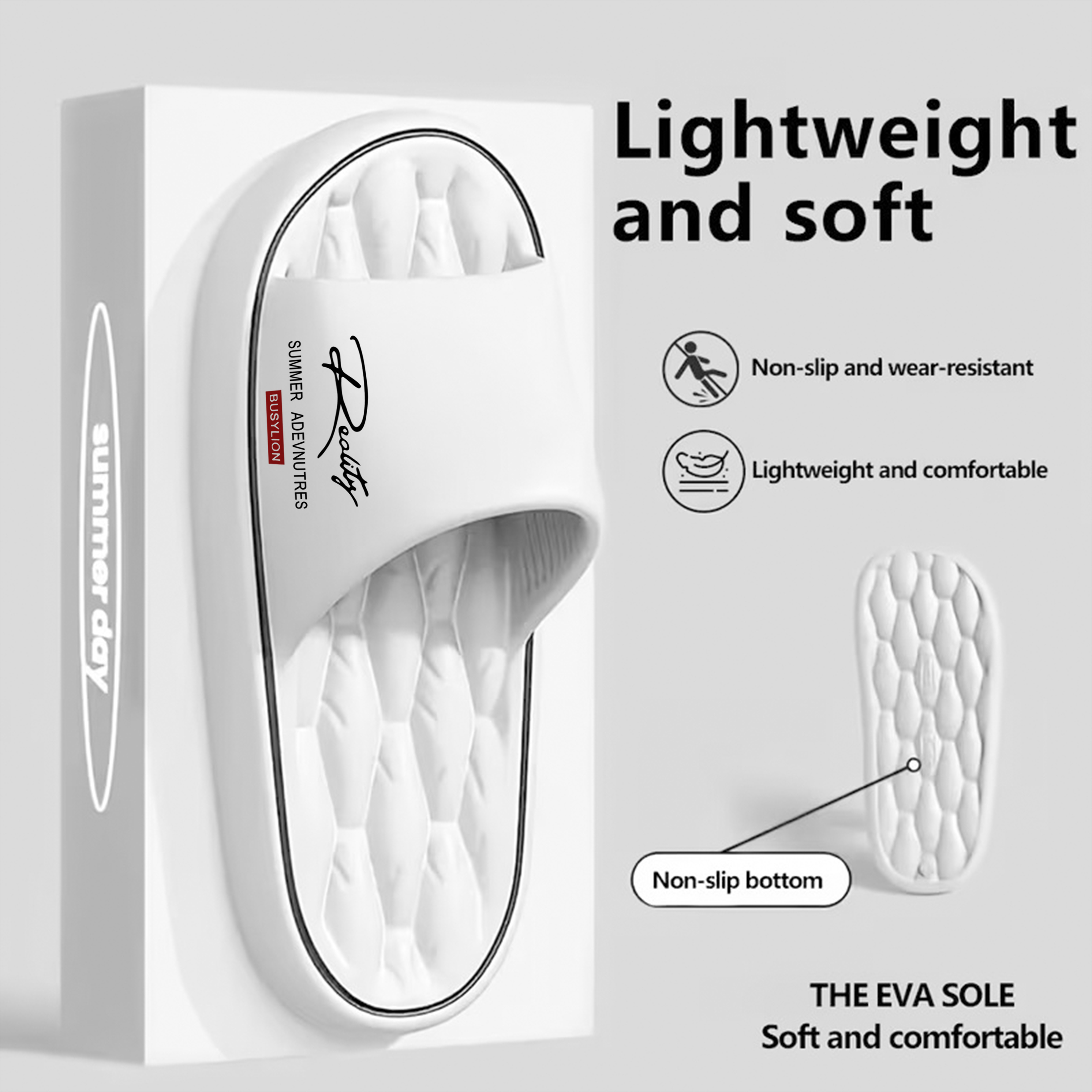 TEMU Fashionable Elegant Easy Amazing Eva Slippers, Non-slip, Casual Slides, Breathable Design - Men Women Home Slippers, Perfect For Indoor/outdoor