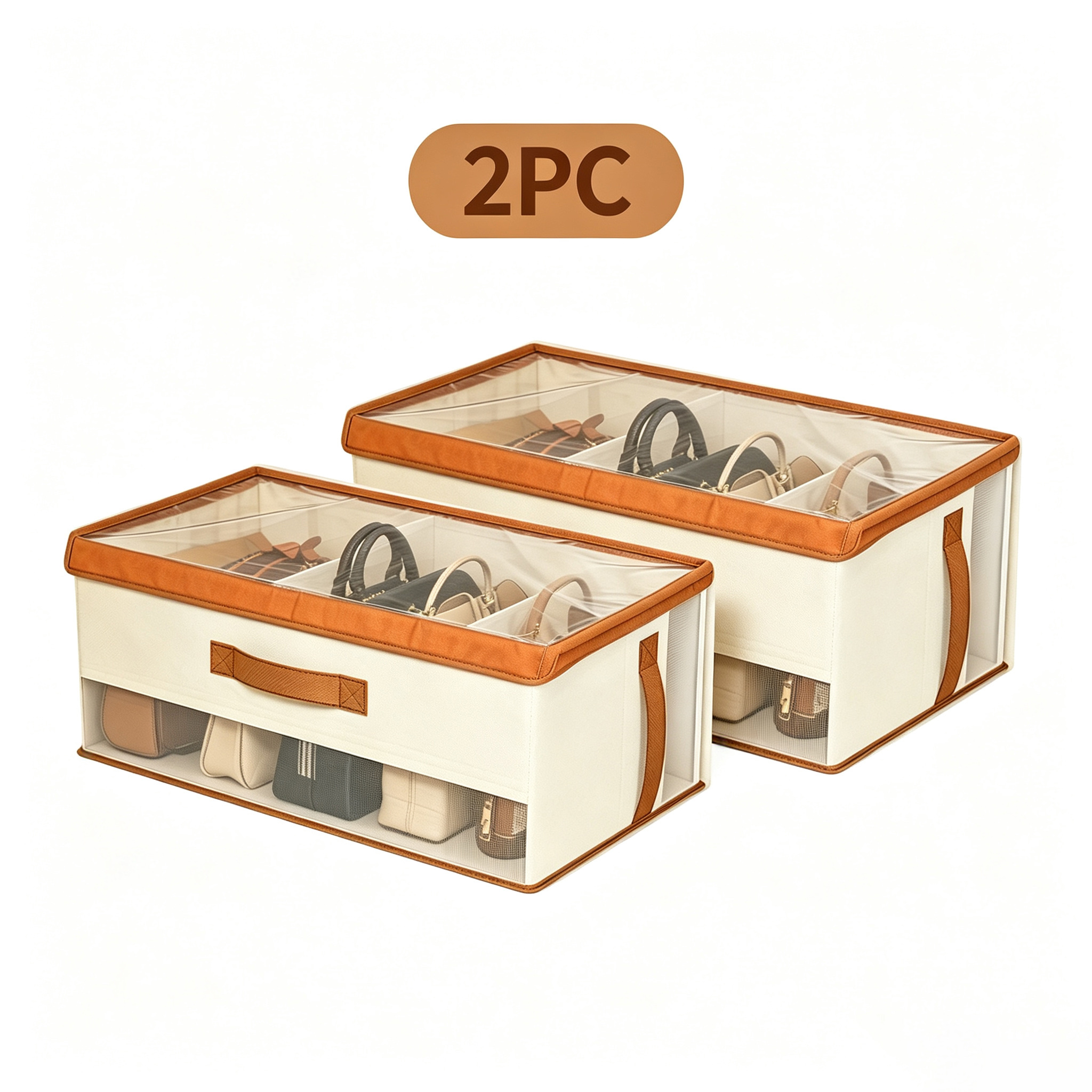 TEMU Juego de 2 piezas de almacenamiento para bolso, para sombreros, organizador, almacenamiento de compartimentos que ahorra , dormitorio, hogar con