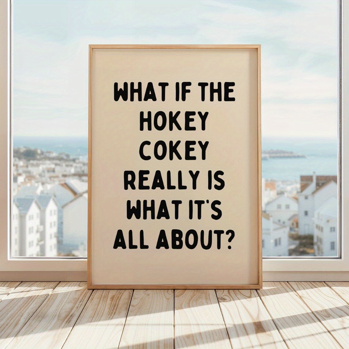 TEMU 2d Flat, 2d Flat, 1pc, Wall Decoration, Saying Poster, Hokey Is What ? Poster, Humorous Quote Poster, Vintage Wall Art, Text Print, Home