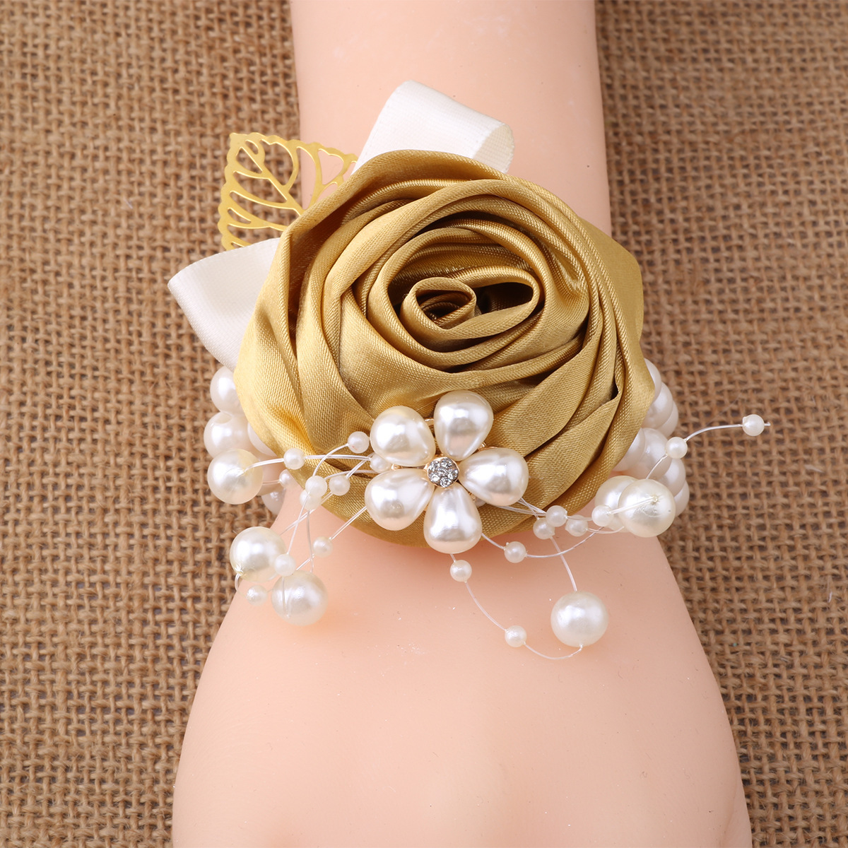 TEMU 1pc Elegant Wrist Flower For Bridesmaids Wedding Supplies Bridal Wedding Corsage
