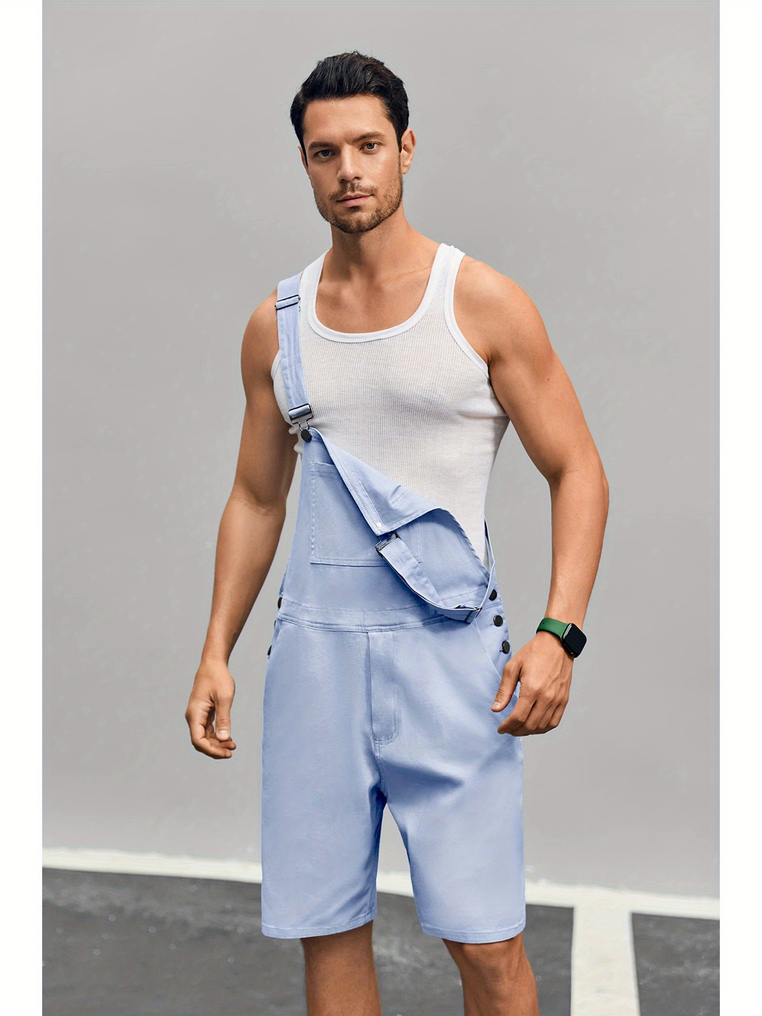 Overalls Mens Shorts Romper *'S Lightweight Bib Overalls Shorts