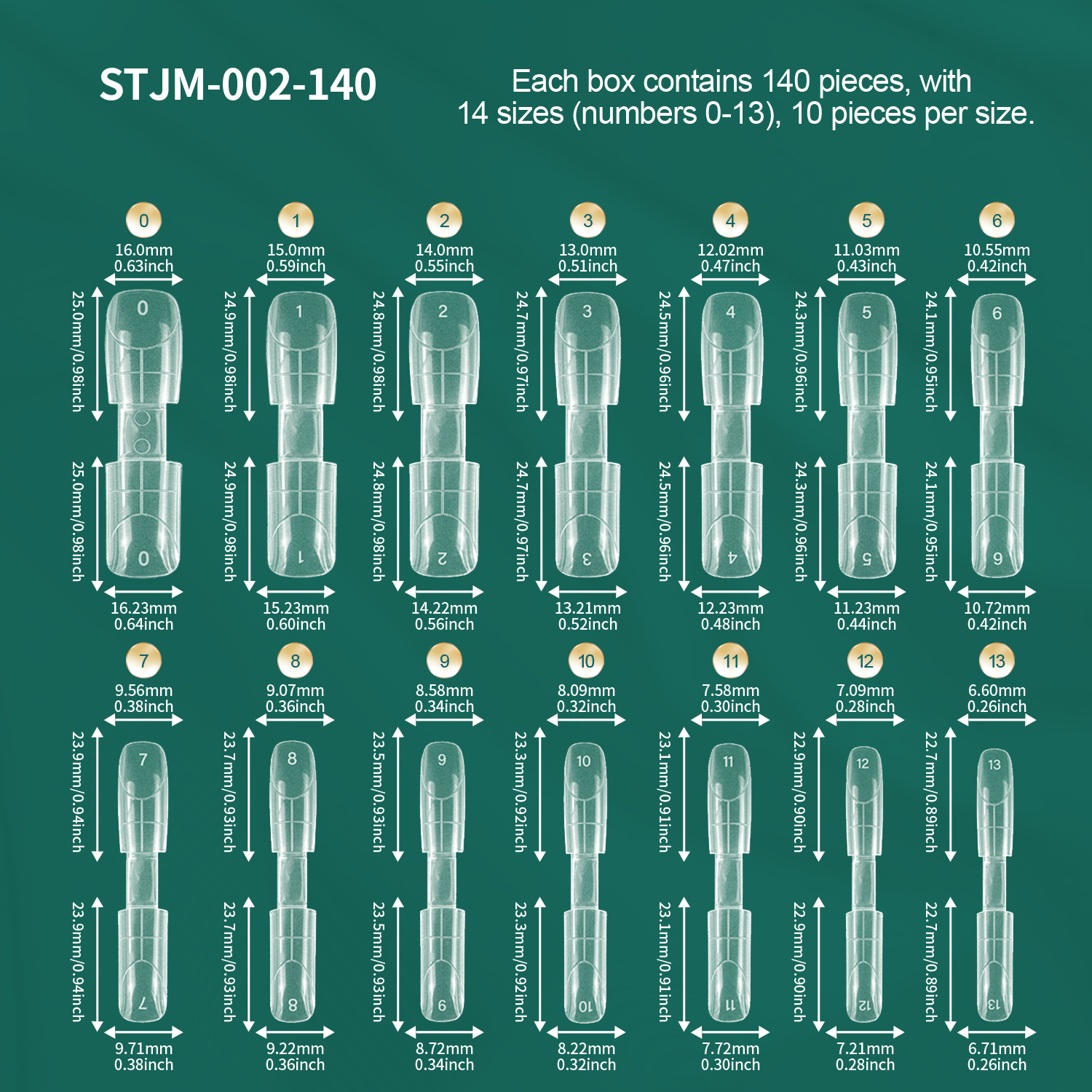 Dual-Effect Nail Extension Form, High-Transparency Tool