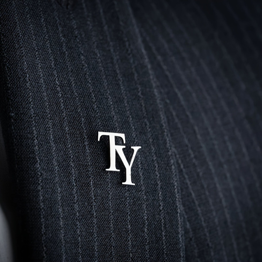 TEMU Personalized Letter Badges - Custom Single And Double Letter Brooches, Stainless Steel Wedding, Business, Formal Occasion Jewelry - Minimalist