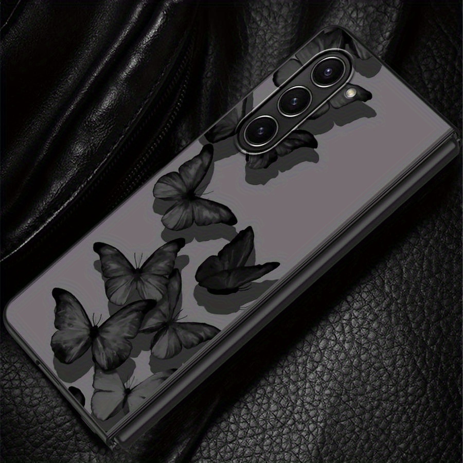 TEMU Phone Case: Case Suitable For For Galaxy Fold6 Fold5 Fold4 Z Fold 7 6 5 4 3 Fold3 Back Phone Cover Black