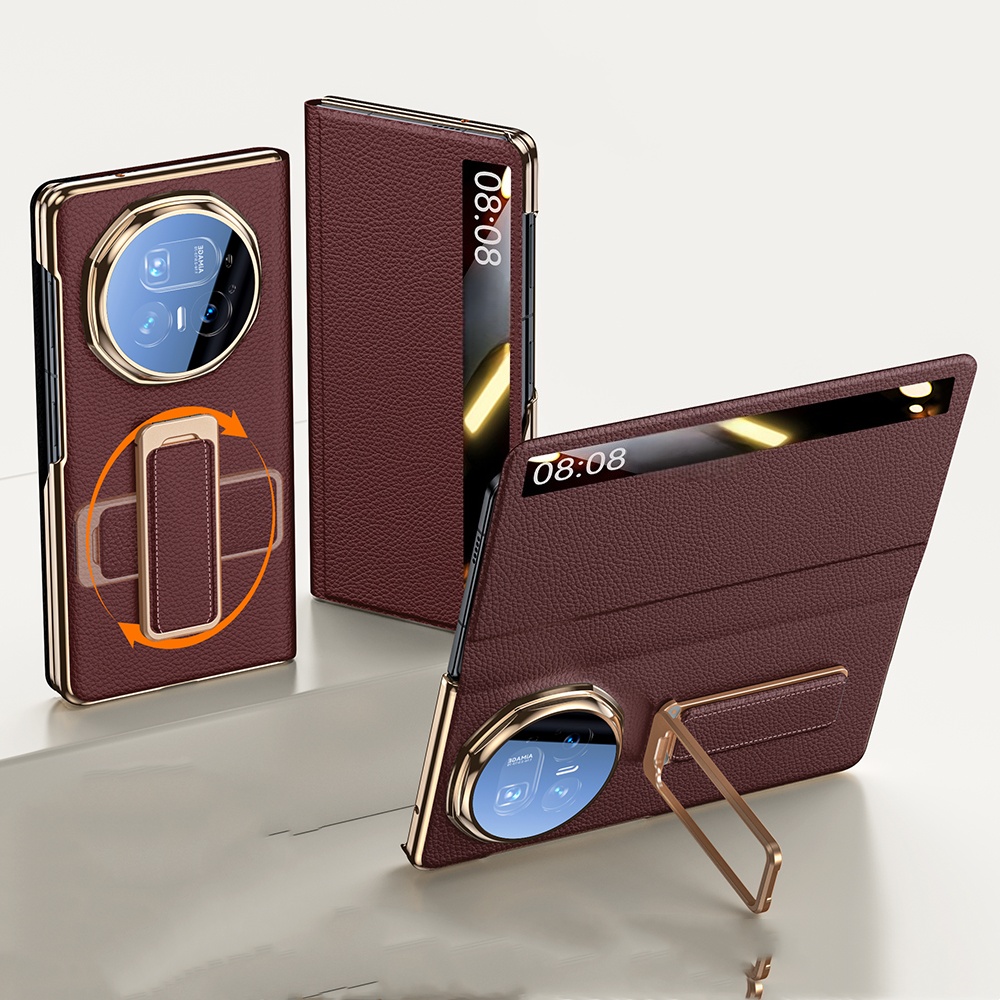 TEMU Phone Case: New Rotating Bracket Phone Case Suitable Magic V5, Stylish Business Foldable Full-coverage Protective Case