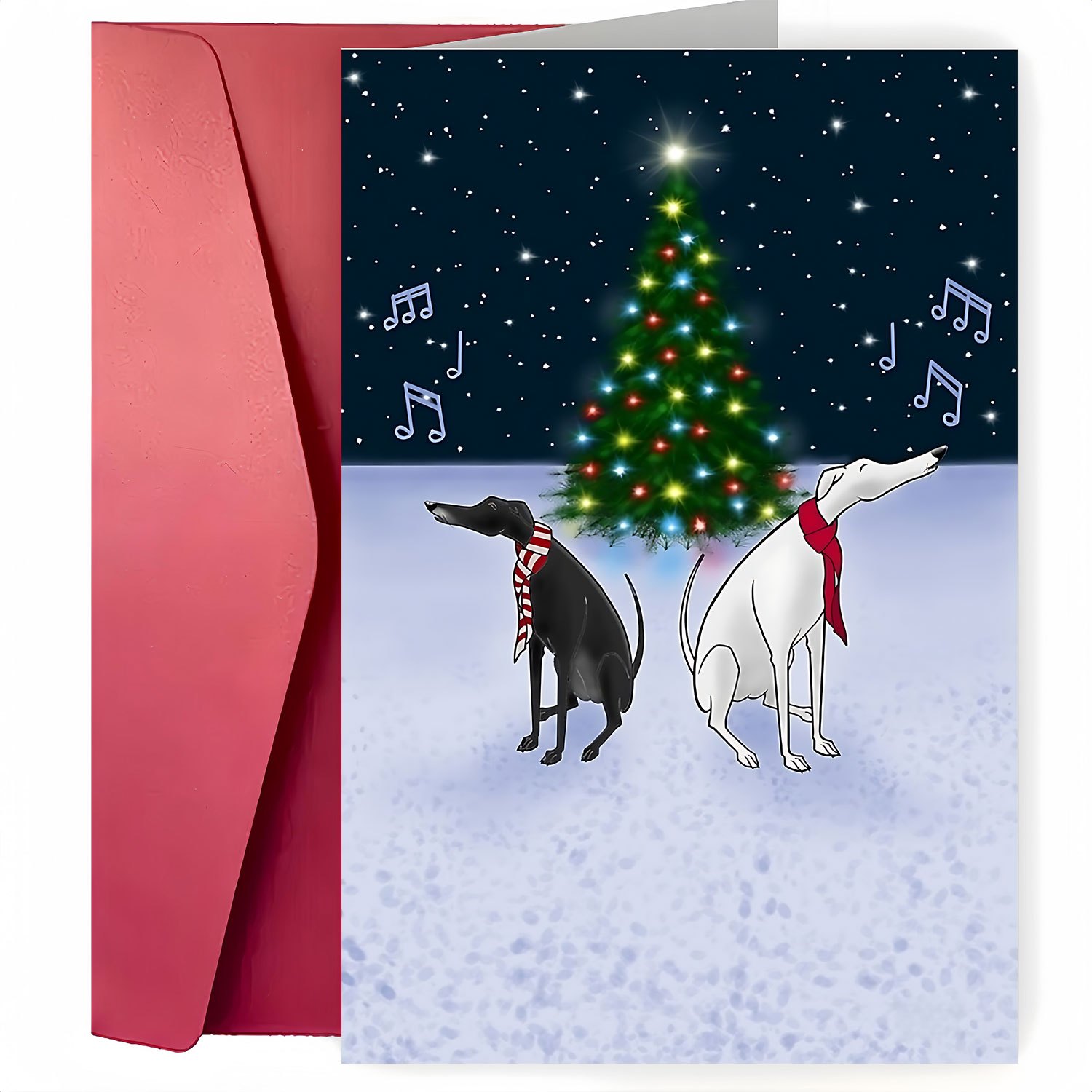 TEMU A Fun Christmas Card Featuring A Carol Hound, A Humorous Snowman, Santa Claus, A Christmas Tree, And Festive Animal Cards, Perfect As A Gift For