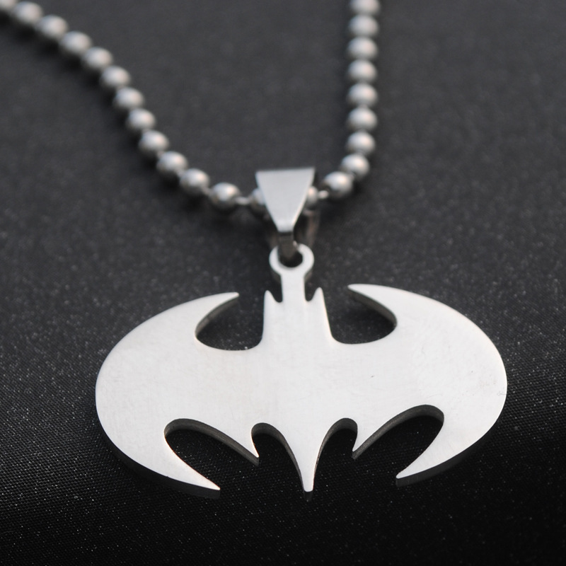 TEMU Warner League Batman Logo Necklace Suitable For Party And Banquet Dress-up Cute Accessory Durable Chain Necklace
