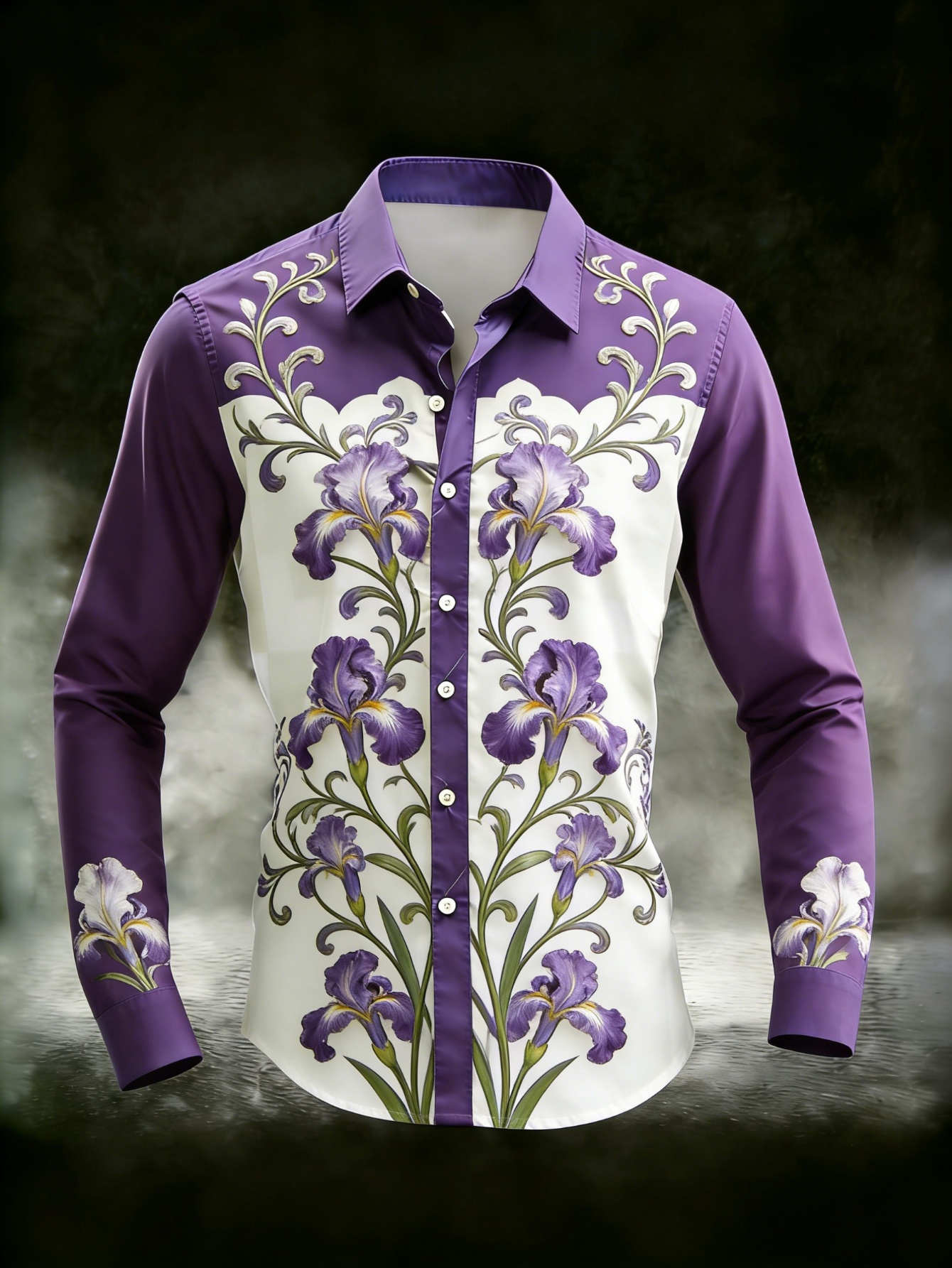 mens purple dress shirt sold on Temu United States