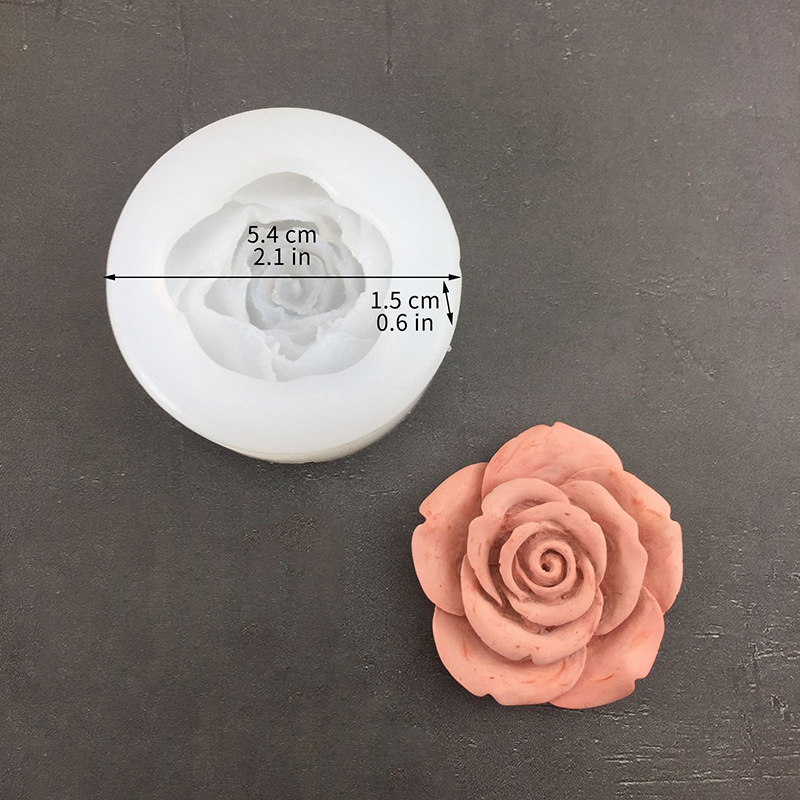 E-shop 6 Rosenblüten Silikonform Kerzen Harz Wachsform