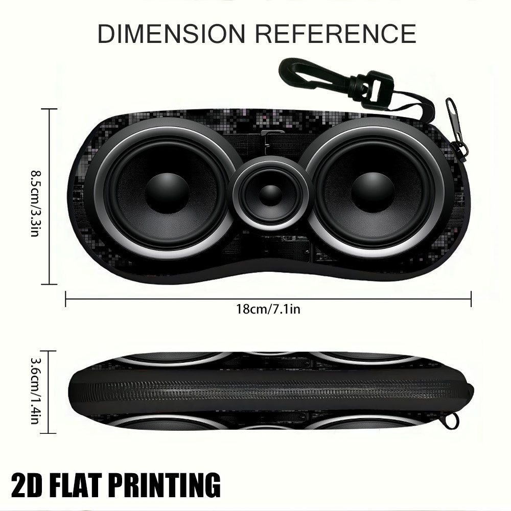 TEMU 1pc Modern Speaker Case Suitable For Travel, Work & - Eyeglass Holder For Glasses, Compact For All Frames, Cover For Smartphones/electronics