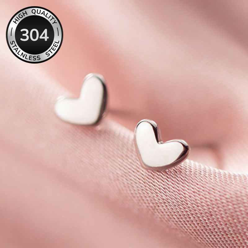 Image of 1 Pair Fashion Easy 304 Stainless Shape Stud Earrings For Women Party Casual Jewelry Valentine's Day Gift