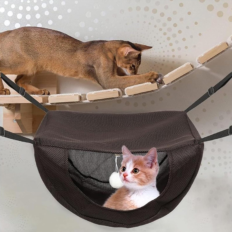 Adjustable Cat Hammock with Straps for Pet Cages
