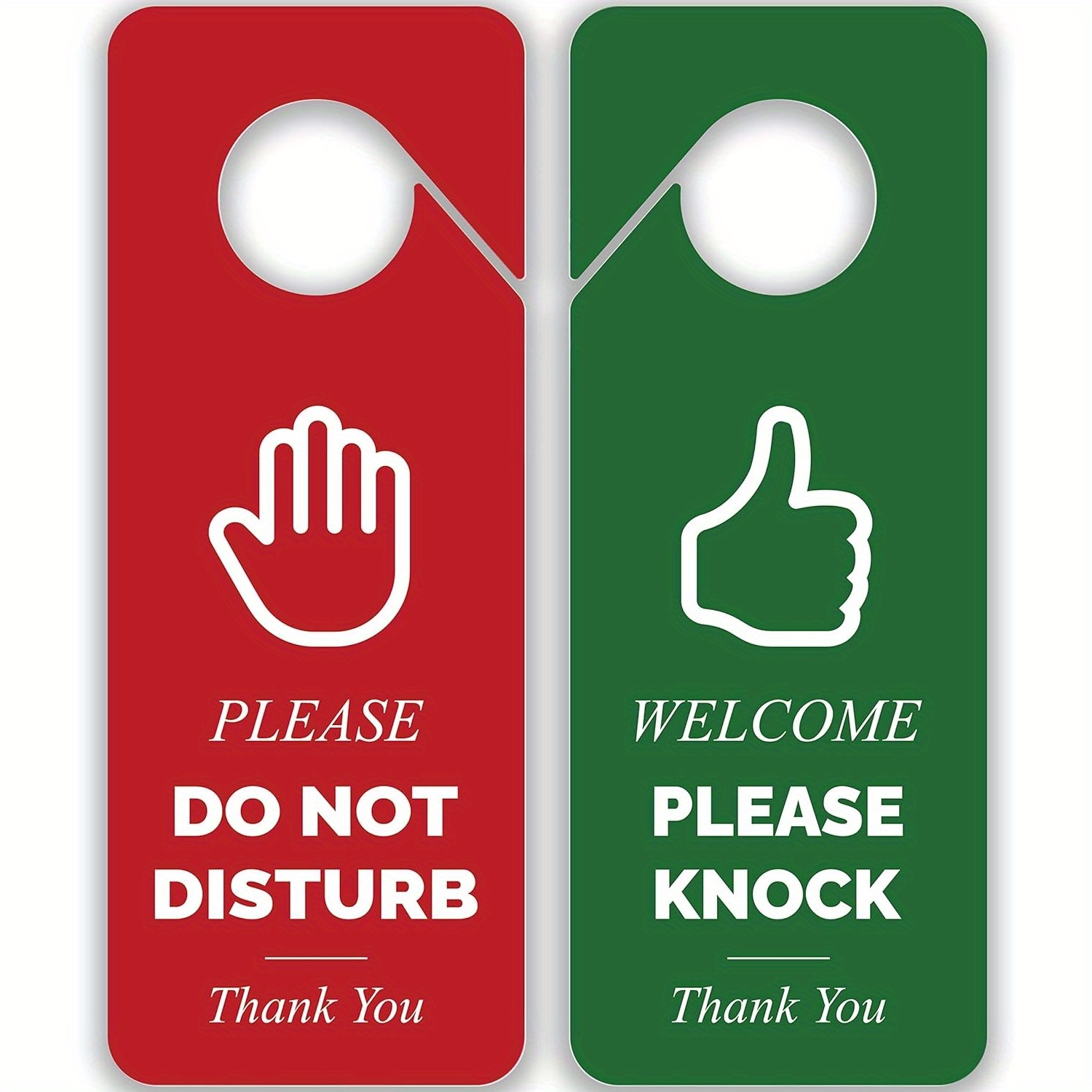 Gad2go 2 Pack Do Not Disturb Door Hanger Sign PU Leather Door Knob Hanging Sign Double Sided - View #10