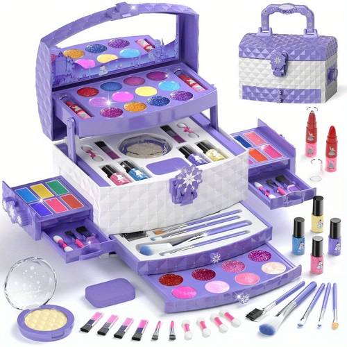 childrens makeup set 56pcs of washable real makeup suitable for easter christmas and princess birthday gifts for children from 3 to 12 years old