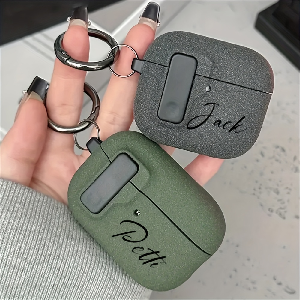 [Customized] Personalized Initial Letter Custom Lock Pop-Up Flashing Earphone Case for 1 2 3 4 Pro 2 Pro 3, a Perfect Gift for Birthdays, Christmas, Halloween, Holiday Gifts, Fits Comfortably, Mobile Accessories, Tech Enthusiasts.