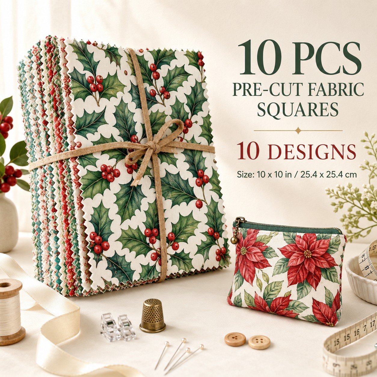 christmas fabrics sold on Temu United States