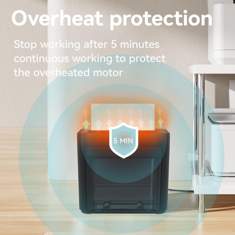 Compact Design Mini Paper Shredder with a 3.5L Capacity for Shredding Up to 3 Sheets