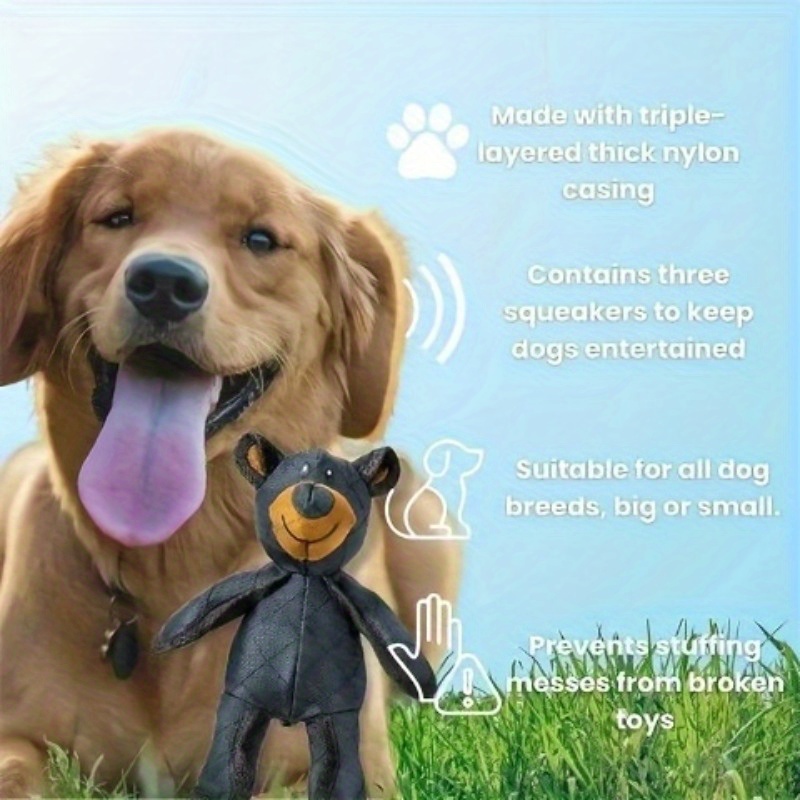 TEMU Bite-resistant Nylon Dog Toy - Suitable For Medium-sized Dog Breeds As A Durable Chewing Toy, An Active Pet Safety Interactive Game, A Stuffed Animal Doll, And A Soft Pet Material.