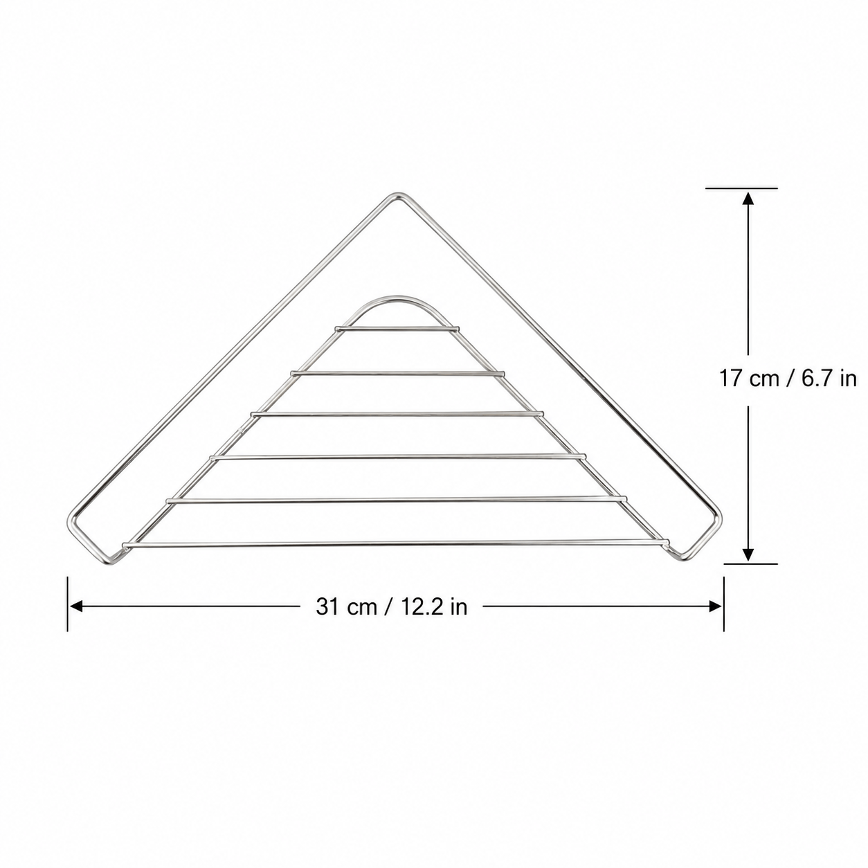 TEMU Organisateur d'évier triangulaire robuste en acier inoxydable, égouttoir de comptoir pour éponges à vaisselle, torchons et outils de nettoyage,