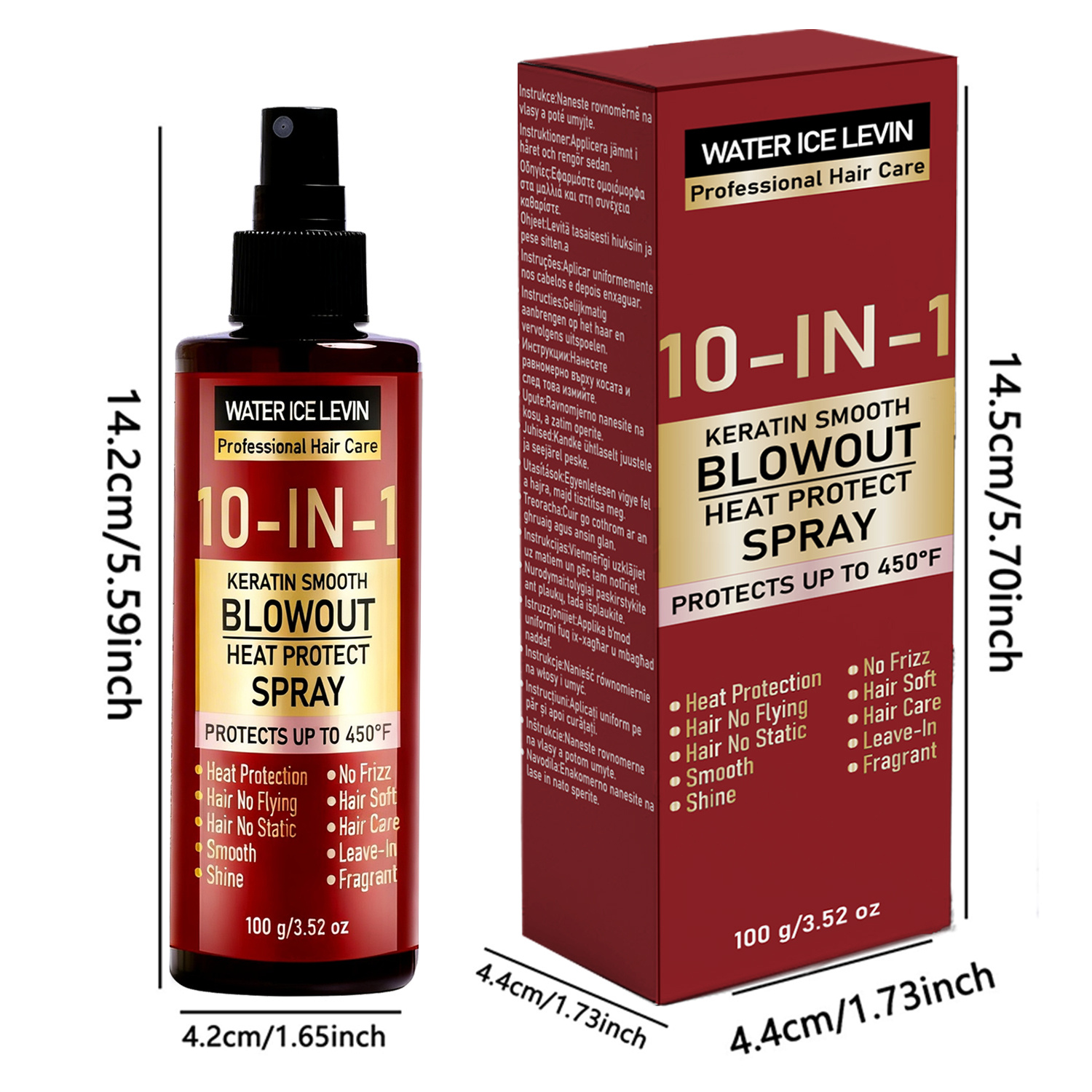 10-in-1 Keratin Smooth Blowout Heat Protect Spray
