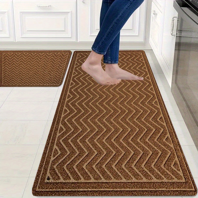 TEMU 1pc Simple Striped Pattern Large Floor Mat, Suitable For Kitchen Floor Mats, Bathroom Floor Mats, Living Room Floor Mats, Bedroom Floor Mats,