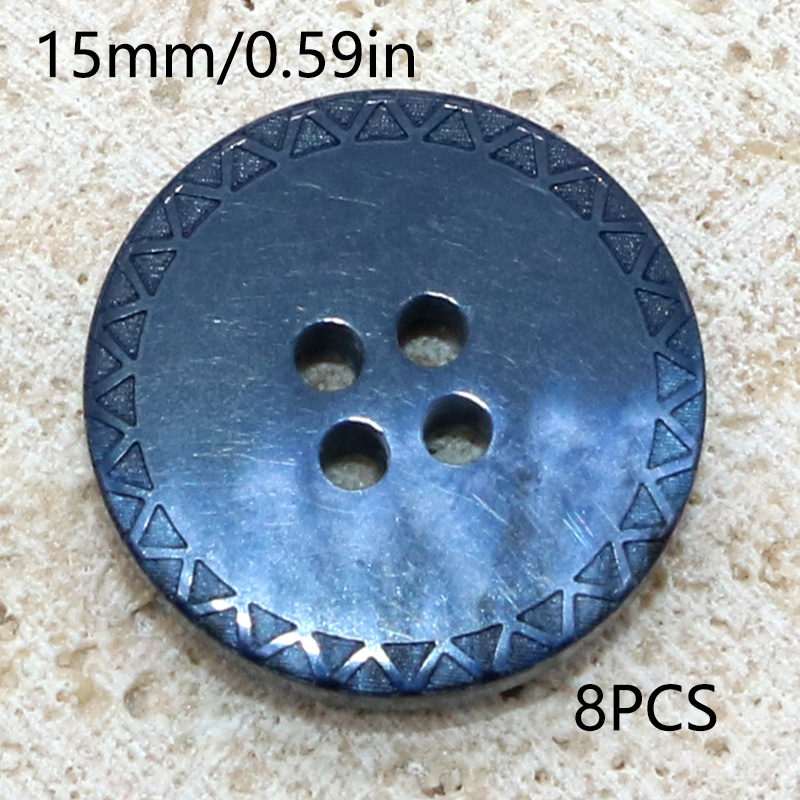 TEMU 8 piezas de botones de resina de 0.59/0.79/ pulgadas para abrigo de lana, trench coat, cachemira de cara, botones de abrigo vintage versátiles,