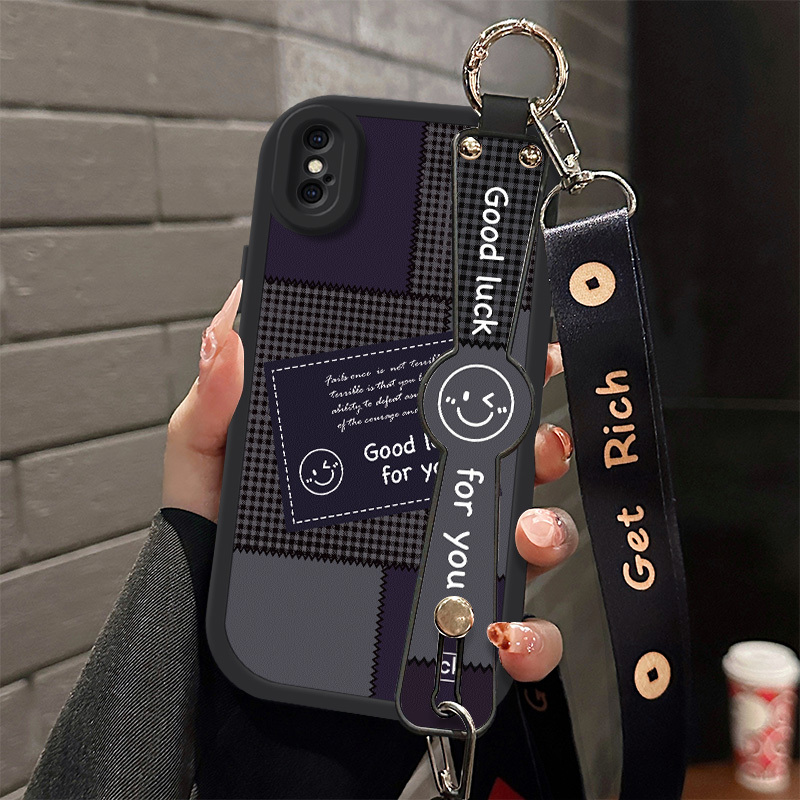 TEMU Phone Case: Fun Striped Pattern Case Suitable For Iphone Xs, X, Xr, 8, 7, 6, 6s, 7, 8se2, Se3 Plus, Max. Features A Stylish And Creative Wrist