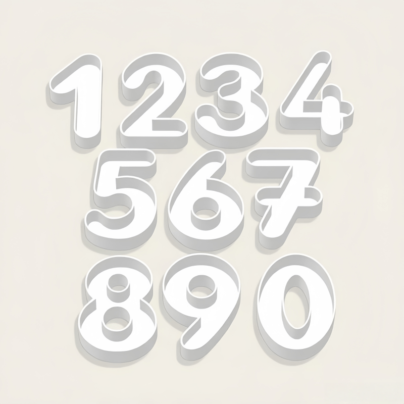 TEMU 10pcs Heavy-duty Plastic Number Theme Stamps, 0-9 Number Pattern, Suitable For Ceramic Clay, Pottery, Slab Rolling And Crafts - Durable Clay