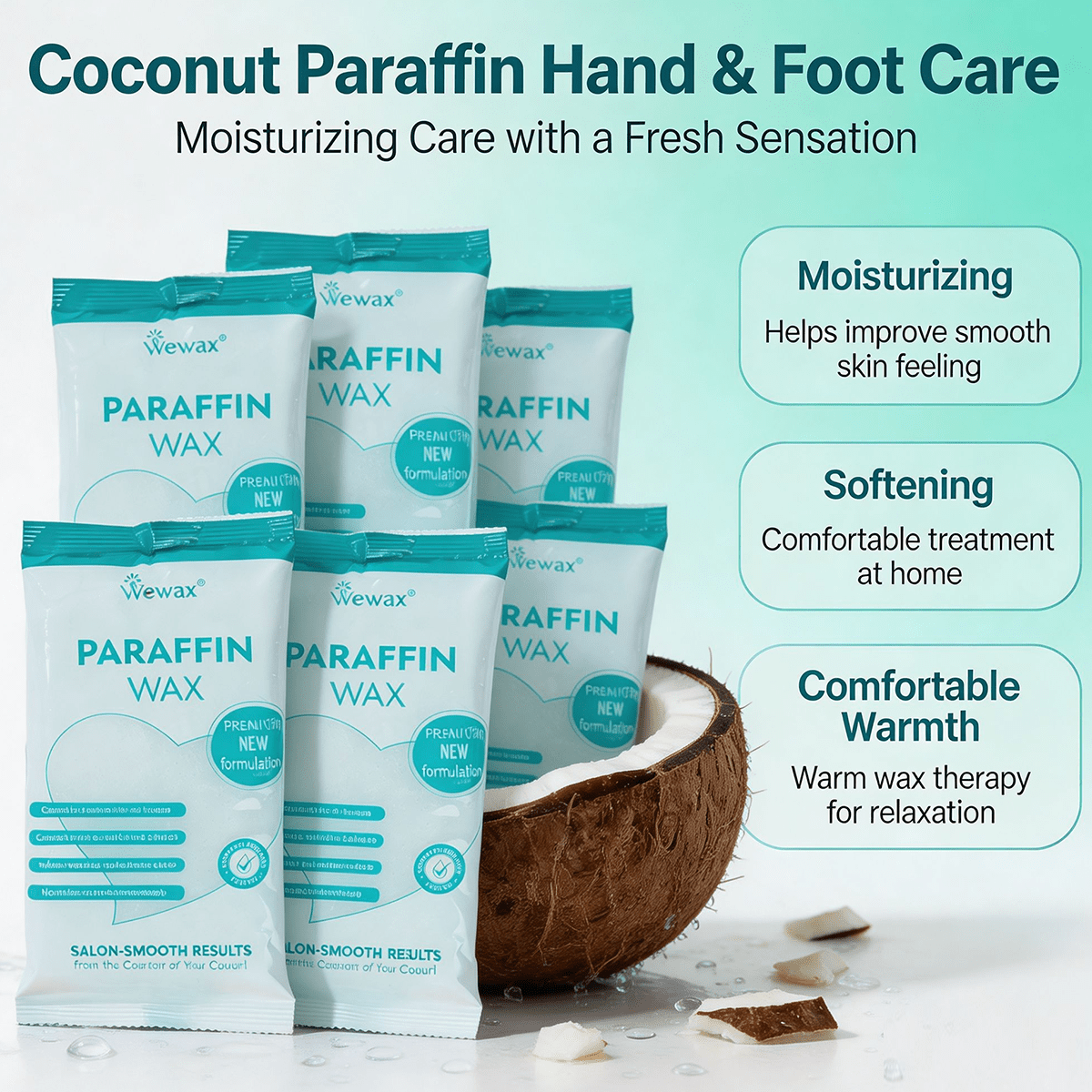 Image of Paraffin Wax Set, Lavender&coconut Scent, Home Spa Hot Wax Bath, Moisturizing Care For Hands, Feet And Elbows