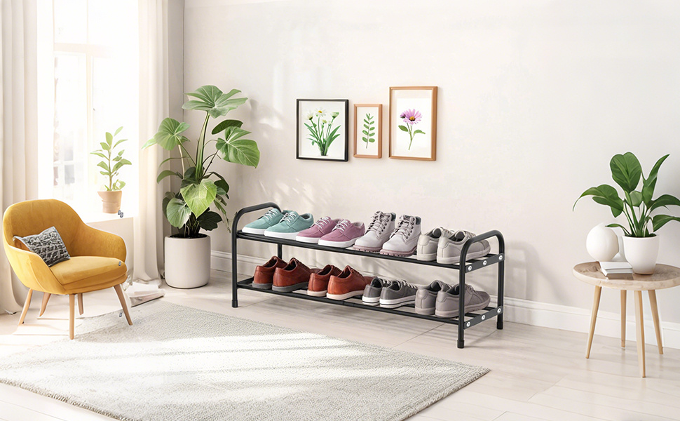 schuhregal schmal ausziehbar platzsparend verstellbar