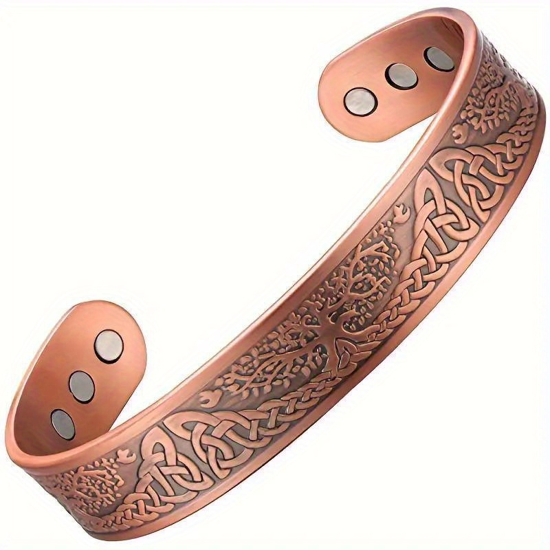 

1pc 99.99% Copper Bracelet, Of The 18 Magnets, Size Men Women