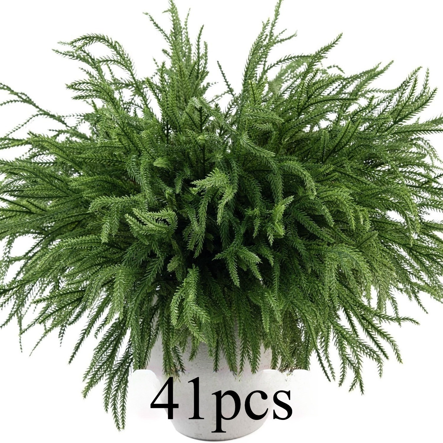 TEMU 41-pack -inch Realistic Touch Norfolk Pine Branches, Artificial Faux Tree, Christmas Artificial Plants, Fake Pine Branches, Faux Greenery, Pine